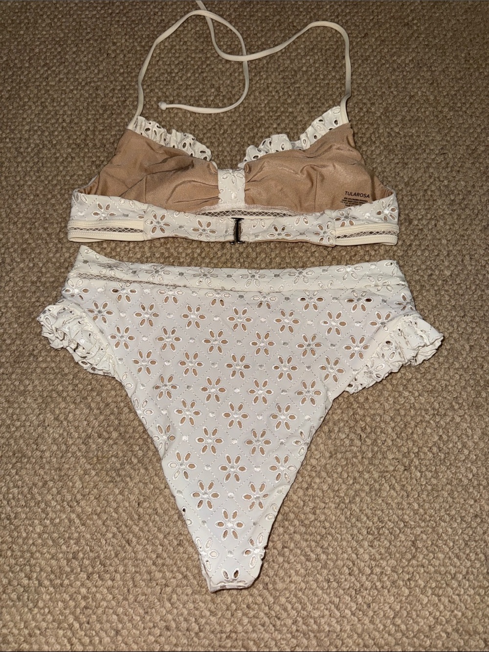 Tularosa White Eyelet Lace Bikini Set - Picture 5 of 5